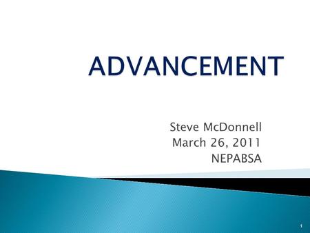 Steve McDonnell March 26, 2011 NEPABSA 1. One of the eight methods of Scouting that, when properly used by a Troop, can tie together and energize the.