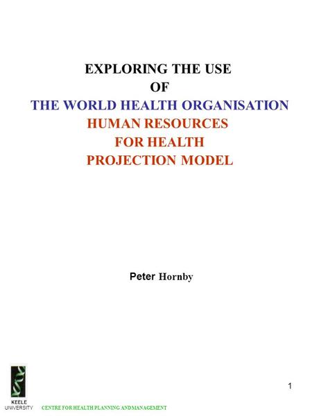 THE WORLD HEALTH ORGANISATION