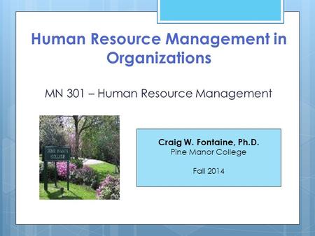 Human Resource Management in Organizations