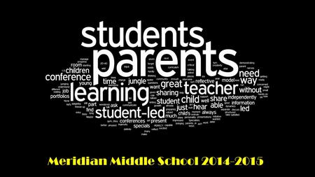 Meridian Middle School 2014-2015. A little about me as a student Last year… Now I know… Multiple Intelligence quiz Strengths Challenges Big Mountain Insert.