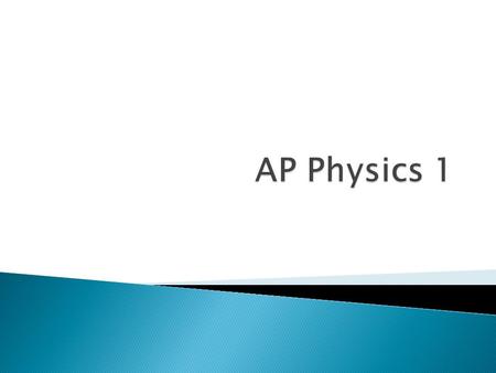  This course is designed to teach you the critical thinking skills and Physics required to pass the AP exam in May with a 4 or a 5.  IT IS NOT DESIGNED.