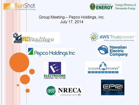 Group Meeting – Pepco Holdings, Inc. July 17, 2014.