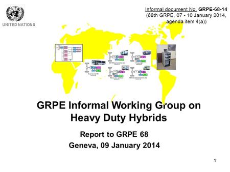 1 GRPE Informal Working Group on Heavy Duty Hybrids UNITED NATIONS Report to GRPE 68 Geneva, 09 January 2014 Informal document No. GRPE-68-14 (68th GRPE,