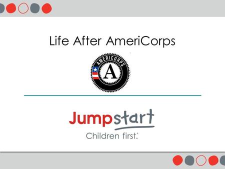 Life After AmeriCorps. 2 Agenda Introductions & Icebreaker15min Central Ideas & Practice45min Questions & Conversation25min Closing5min.