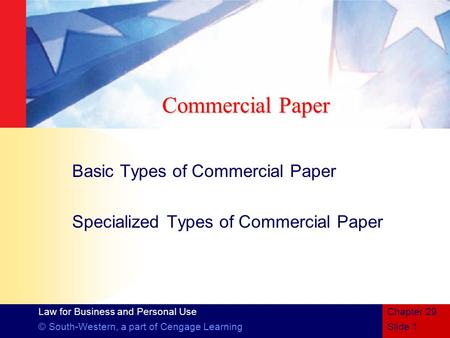 Commercial Paper Basic Types of Commercial Paper