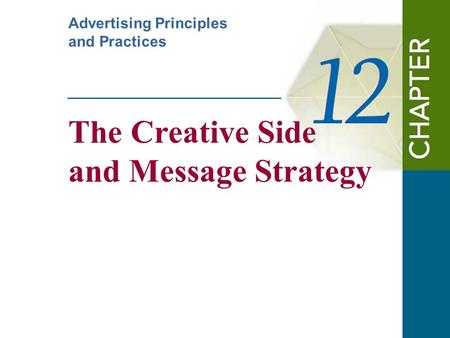 The Creative Side and Message Strategy Advertising Principles