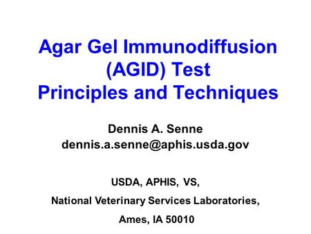 Agar Gel Immunodiffusion (AGID) Test Principles and Techniques