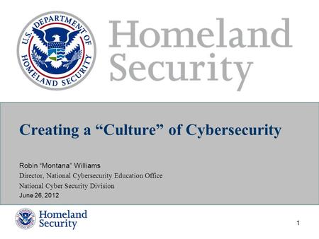 Creating a “Culture” of Cybersecurity