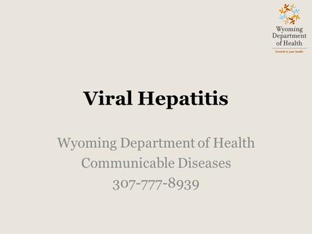 Wyoming Department of Health Communicable Diseases