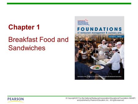 Chapter 1 Breakfast Food and Sandwiches.