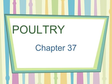 POULTRY Chapter 37. NUTRIENTS Iron Protein Niacin Calcium Phosphorus Vitamins B6 and B12.