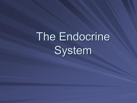 The Endocrine System. Exocrine vs Endocrine Classified by location of secretion Exocrine- through tube or duct to a surface Endocrine- secrete into internal.