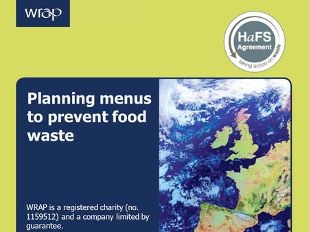 Planning menus to prevent food waste