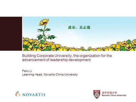 Felix Li Learning Head, Novartis China University