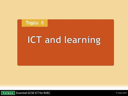 ICT and learning.