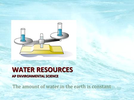 WATER resources AP Environmental Science