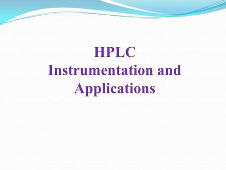 Instrumentation and Applications