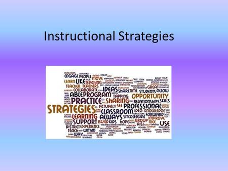 Instructional Strategies. Strategies for LD Adults Strategies are similar for all types of LDs Based on differentiation Strategies should aim to build.