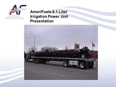 AmeriFuels 8.1 Liter Irrigation Power Unit Presentation.