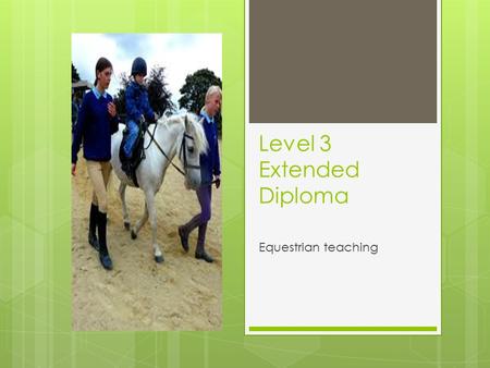 Level 3 Extended Diploma Equestrian teaching. Aims and objectives  What are aims and objectives?  The aims of this session are:  To plan the content.