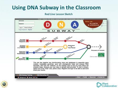 Using DNA Subway in the Classroom Red Line Lesson Sketch.