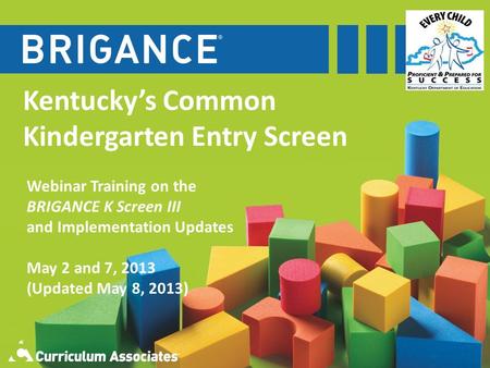 Kentucky’s Common Kindergarten Entry Screen
