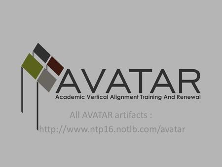 All AVATAR artifacts :