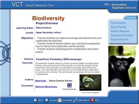 Biodiversity  Documents Authors - That the students can obtain knowledge.