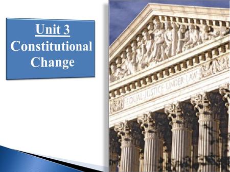 Constitutional Change