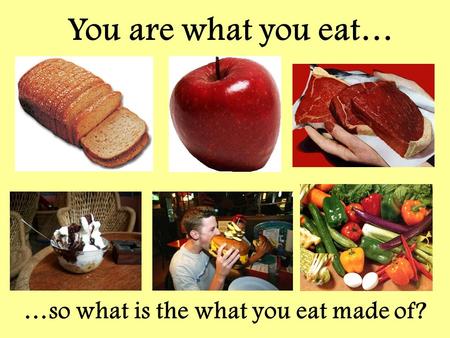 …so what is the what you eat made of?