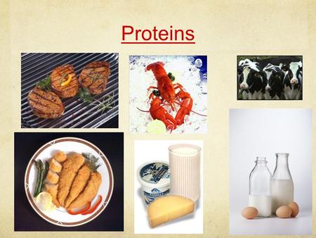 Proteins 2006-2007 Contains elements carbon, hydrogen, oxygen, and nitrogen Proteins: End in -ase.