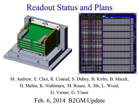 Readout Status and Plans