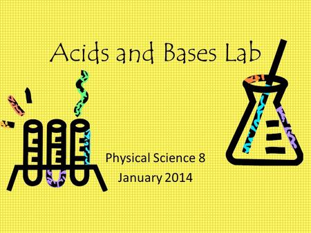 Acids and Bases Lab Physical Science 8 January 2014.