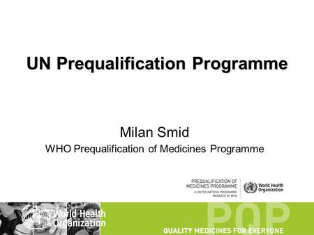 UN Prequalification Programme