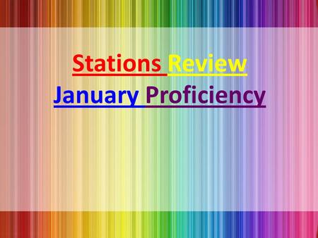 Stations Review January Proficiency. Station 1 1. What kind of speed is represented by the solid, curved line? 2. What is represented by the following.