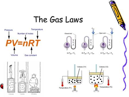The Gas Laws. Pressure Liquid pressure – exerted equally in all directions - swimmers feel an increase in pressure as they go deeper down into the ocean.