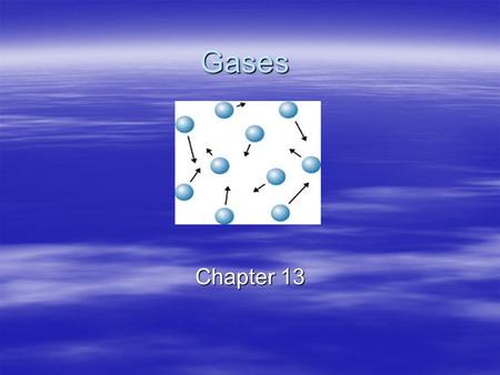 Gases Chapter 13.