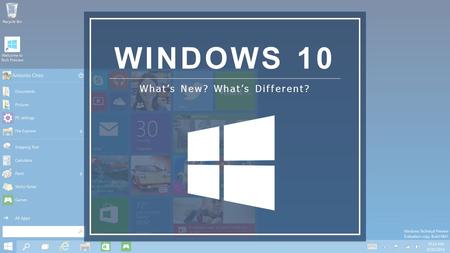 WINDOWS 10 What’s New? What’s Different?. Who Are We? Cody Pierson Marketing Manager Prophet Business Group Tim Robinson IT Manager Prophet Business Group.