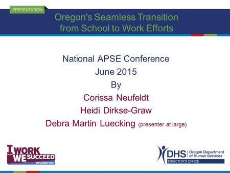 Oregon's Seamless Transition from School to Work Efforts