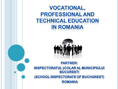 THE SYSTEM OF PRE-UNIVERSITY EDUCATION IN ROMANIA IT IS STRUCTURED ON 4 LEVELS PRE-SCHOOL EDUCATION PRIMARY EDUCATION (GRADE 1-4) SECONDARY EDUCATION.