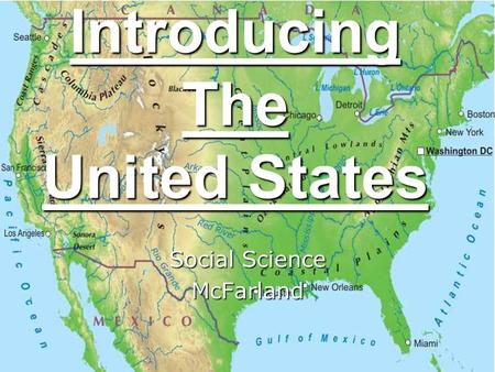 Introducing The United States Social Science McFarland.