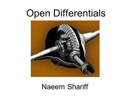 Open Differentials Naeem Shariff.