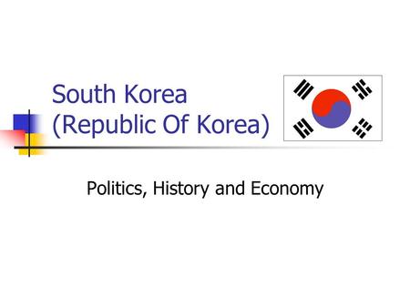 South Korea (Republic Of Korea)