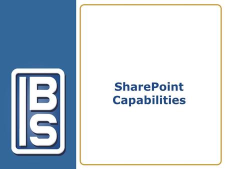 SharePoint Capabilities