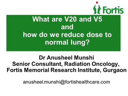 What are V20 and V5 and how do we reduce dose to normal lung?
