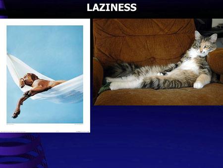 LAZINESS. Laziness - Inactivity resulting from a dislike of work - Apathy and inactivity in the practice of virtue.