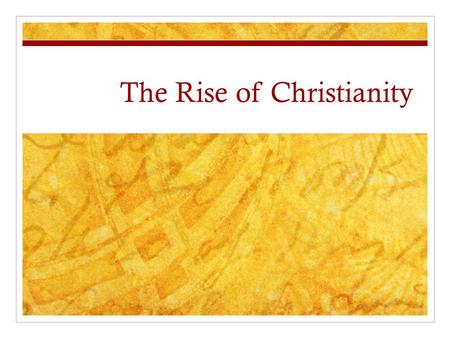 The Rise of Christianity. Religion in Rome Roman religion shifted from the worship of pagan Gods to the worship of Christianity, which emphasized a more.