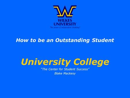 How to be an Outstanding Student