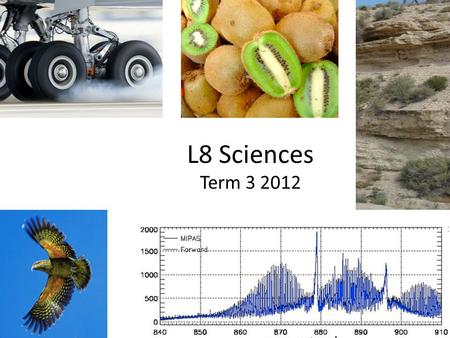 L8 Sciences Term 3 2012. Intended Outcomes Explore the L3 stds & their implications for – Course planning – Tasks – Teaching & learning NoS in Investigations.