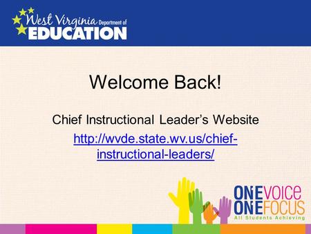 Chief Instructional Leader’s Website